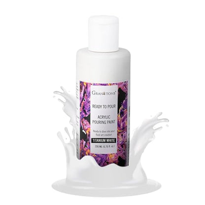 GRANOTONE Pouring Paint Titanium White 6.76 fl oz 200 ml - color: TITANIUM WHITE