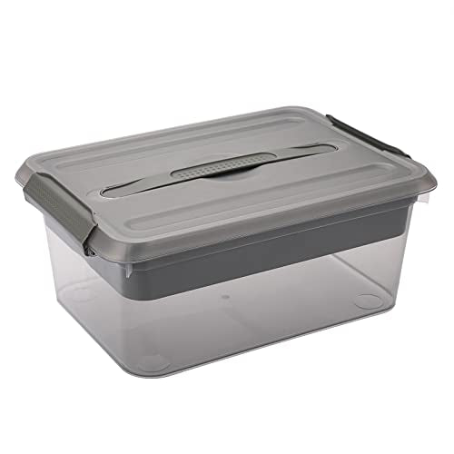 BTSKY Stack & Carry Box Clear Plastic Storage Container with Removable Tray | Stackable Home Utility Box Multi-Purpose Storage Bin for Organizing Stationery, Sewing, Art Craft Supplies(Black) - color: Black