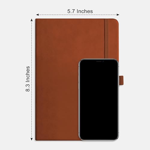 RETTACY Blank Journal Notebook, 192 Pages per Pack, A5 Size (5.7'' x 8.3'') - color: Black & Brown