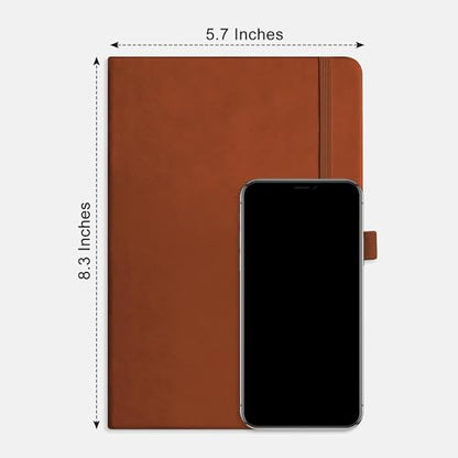 RETTACY Blank Journal Notebook, 192 Pages per Pack, A5 Size (5.7'' x 8.3'') - color: Black & Brown