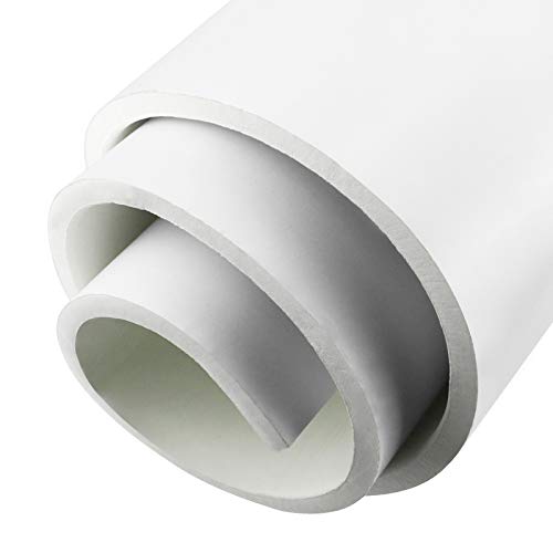 DGSL Foam Insulation Neoprene Sheets with Adhesive, 12''W x 59''L x 1/2''T | Weatherproof Soundproof Padding for Automotive, Multi-Function Soundproof Large Closed Cell Neoprene Rubber Roll, White - color: White, size: 12 in x 59 in x 1/2 Inch