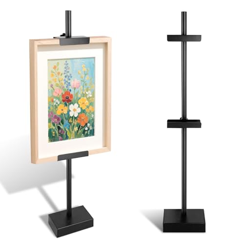 Adjustable Tabletop Easel Stand-Up to 29" H Frame Holder Stand Table Easels for Picture Frames Metal Standing Easel Display Stand for Signs, Display, Artwork, Canvas, Decorative Stand(Black)