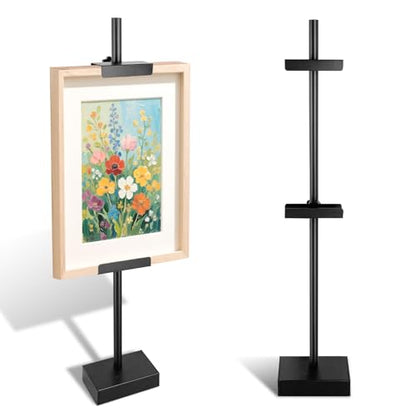 Adjustable Tabletop Easel Stand-Up to 29" H Frame Holder Stand Table Easels for Picture Frames Metal Standing Easel Display Stand for Signs, Display, Artwork, Canvas, Decorative Stand(Black)