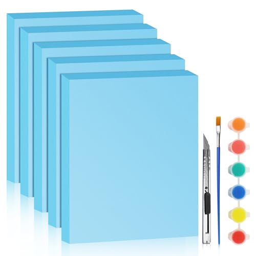 LuckyFoam Blue 5 Pack 15x12x1.5 inch Foam Sheets 1.5 Inch Thick | Polystyrene Rectangles XPS Foam Board Craft for Insulating DIY Modeling Art Supplies - color: blue, size: 15x12x1.5 in