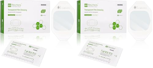 NeuHeils Transparent Film Dressing 2 3/8'' x 2 3/4'', 200 Pack, Waterproof Wound Cover Bandage, Clear IV Catheter Tape, Adhesive Patch, Shower Shield - size: 2 3/8'' x 2 3/4'' (Pack of 2)
