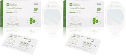 NeuHeils Transparent Film Dressing 2 3/8'' x 2 3/4'', 200 Pack, Waterproof Wound Cover Bandage, Clear IV Catheter Tape, Adhesive Patch, Shower Shield - size: 2 3/8'' x 2 3/4'' (Pack of 2)