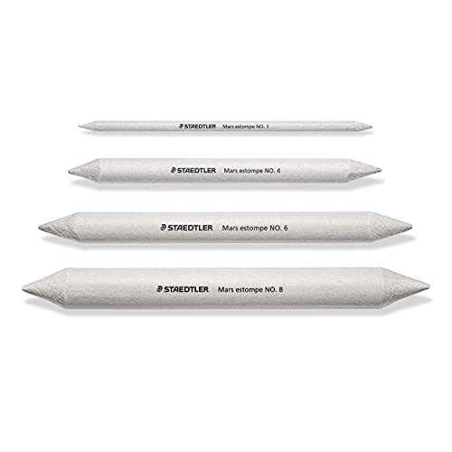 Staedtler Blending Stump Set, for Pastels, Graphite, Charcoal, Artist Blender, Pack of 4 Assorted Sizes, 5426-S BK4
