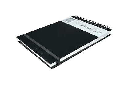 Creo Crafts SketchO WireO Sketchbook A5 Landscape - Spiral Bound Hardcover, 128 Pages (64 Sheets), 140 GSM Natural Shade Acid-Free Paper for Acrylic, Gouache, Sketching & Journaling - size: A5