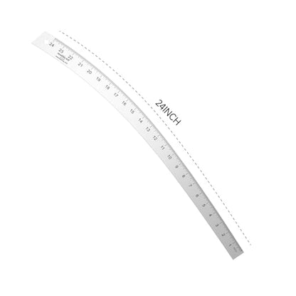 KEARING 24" Aviation Aluminum Hip Curve Ruler for Pattern Making Sewing | Heavy-duty aviation aluminum 24" curve ruler with dual-sided scales for left & right hand. Smooth pattern making tool - style: 6324A