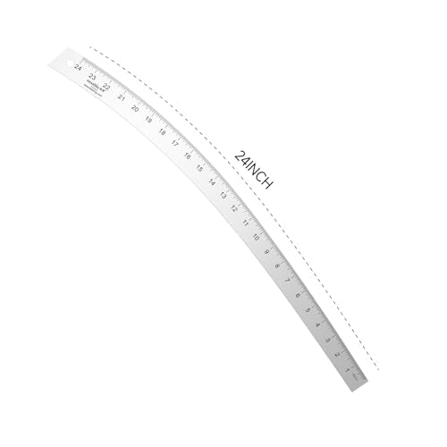 KEARING 24" Aviation Aluminum Hip Curve Ruler for Pattern Making Sewing | Heavy-duty aviation aluminum 24" curve ruler with dual-sided scales for left & right hand. Smooth pattern making tool - style: 6324A