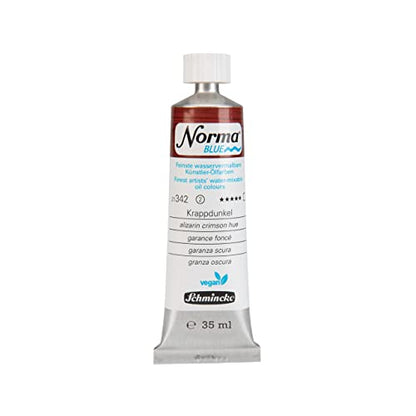 Schmincke - NORMA® Blue, 21342009, finest water-based artists' oil colors, highly pigmented, lightfast, vegan, alizarin crimson hue, 35 ml - color: 342 alizarin crimson hue