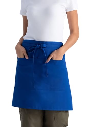 Chef Works Unisex Half Bistro Server Apron - color: Royal