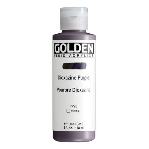 GOLDEN Fluid Acrylics, Dioxazine Purple, 4 fl. oz. Bottle
