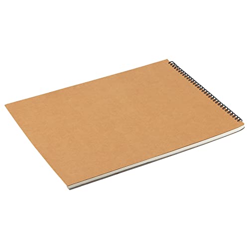 HEIHAK 5 Pack A3 16.5 x 11.6 Inch Sketch Notebooks, 60 Pages 30 Sheets Top Spiral Bound Pocket Sketchbooks, Spiral Notepads Sketch Pads Bulk for Kids Drawing, Sketching, Painting, Writing - size: A3 60 Pages 5 PCS