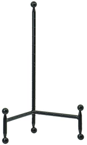 Red Co. Decorative Tripod Plate Stand and Art Holder Easel in Black Finish - 11.5" h - color: Black, size: Height - 11.5"