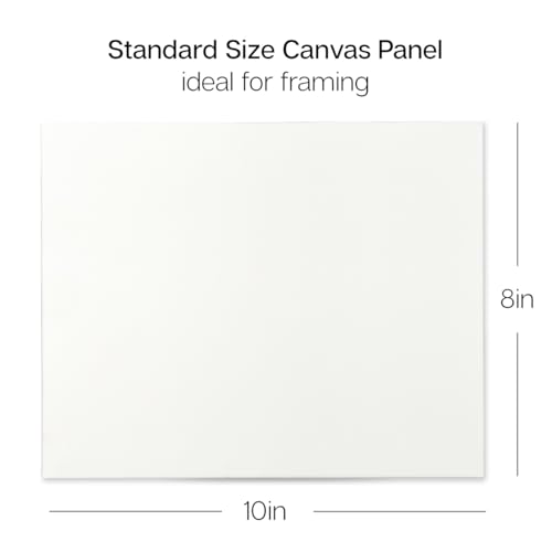 KINGART White Canvas Panel Set – Rectangle, 8x10 Inch, 14-Pack – 100% Cotton, Pre-Primed Gesso Artist Boards for Acrylic, Oil, Sketching, & Mixed Media Painting - color: White, size: 8" x 10"