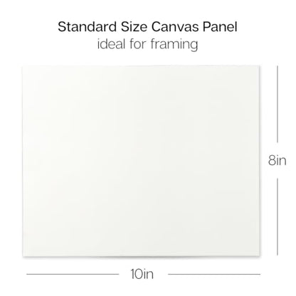 KINGART White Canvas Panel Set – Rectangle, 8x10 Inch, 14-Pack – 100% Cotton, Pre-Primed Gesso Artist Boards for Acrylic, Oil, Sketching, & Mixed Media Painting - color: White, size: 8" x 10"