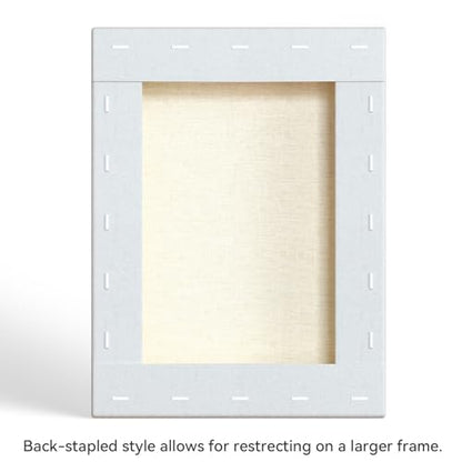 PHOENIX 9x12 Inch 3 Pack Gallery Canvas - 1.5 in Thick Canvases for Painting - Deep Edge 100% Cotton 11 Oz. Gesso Primed White Blank Professional Canvas Oil & Acrylic Paints - size: 9"x12", style: Gallery