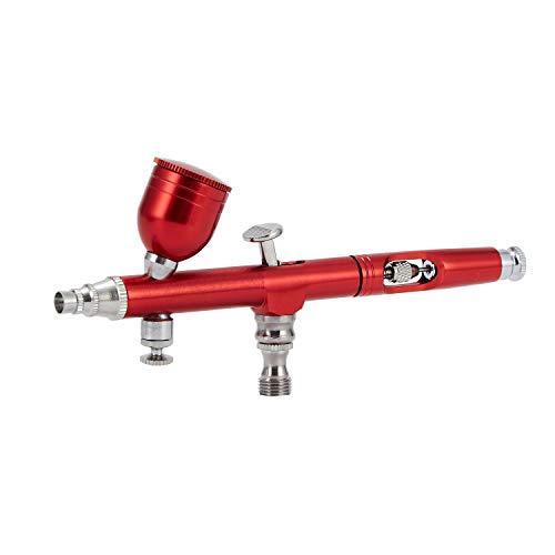Dual-Action Airbrush Spray Gun Gravity Feed Airbrush Kit with 7cc 20cc 40cc 0.3mm for Makeup Nail Art Tattoo Cake Toy Model | 7/20/40cc cups included, Fine-to-broad coverage, Gravity feed, Ergonomic design,Multi-purpose for hobbies & crafts
