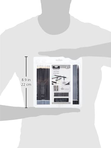 Royal & Langnickel RART-200 Essentials Sketching Pencil Set, 21-Piece - color: Multicoloured