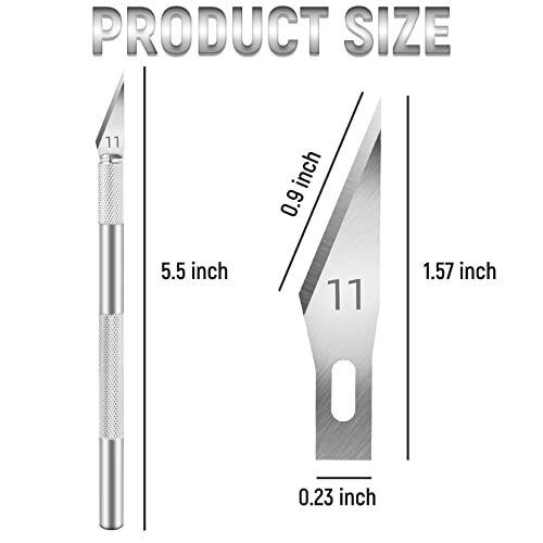10 Pack Exacto Knife, Hobby Knife, Craft Knife for Carving, Cutting | Exacto knife set for pumpkin carving, diy, stencil & model crafts, bulk precision art knife, craft knife set, exacto knives - color: Silver, size: 10 Pack