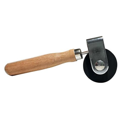 Soft Rubber Brayer – 45A Durometer Printmaking Roller, 6 Inch, for Gel Printing, Linocut & Block Printing, Heavy-Duty Steel Frame with Wood Handle - size: 6 in