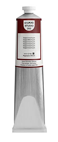 Lukas Studio Artist Oil Color Paints - High-pigment oil paint made with natural binder for artist, painting, & more! - [Caput Mortuum - 200 mL] - color: Caput Mortuum, size: 6.76 Fl Oz (Pack of 1)