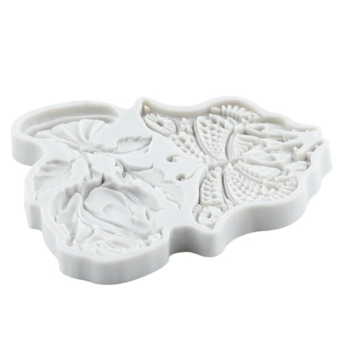 Butterfly Rose Polymer Clay Molds Butterfly Flower Silicone Mold - color: Style K