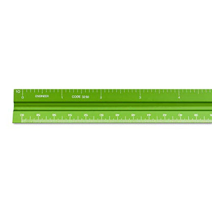Alumicolor Aluminum Engineer Solid Drafting Scale, 12IN, Green - color: Green, size: 12 Inch, style: Engineer