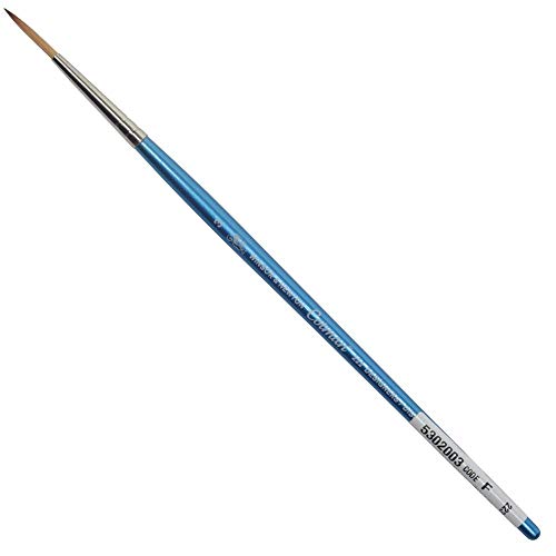 Winsor & Newton Cotman Watercolor Brush, Series 222, Synthetic, SH #3 | Synthetic, Short Handle, Nickel Plated Brass Ferrule, Easy Cleaning, Blend of Thick & Thin Fibers - size: SH #3, style: Series 222 Designer Round
