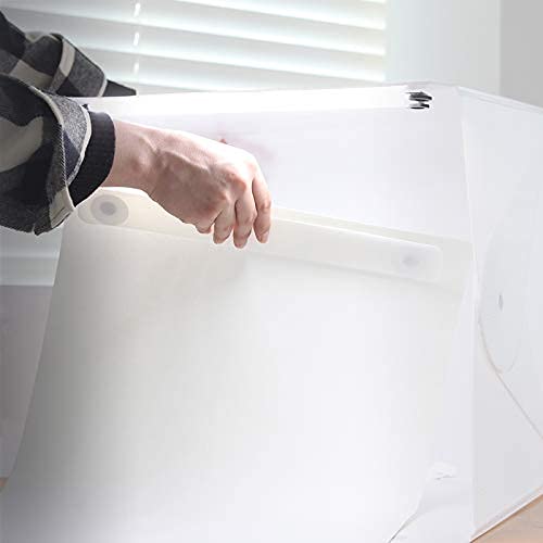 Foldio2 Plus (15inch Lightbox for Product Photography / 15" x 15" / Portable Studio, Dimmable LED Chips, CRI 97+, White & Black Background Sheets Included) by ORANGEMONKIE - size: Foldio2 Plus
