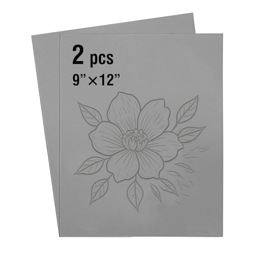 2 Pcs 9x12 Soft Linoleum Carving Block, Linocut Block for Printmaking, Gray | Engraving Art Project, Printmaking Artist Studio Supplies - color: Gray, size: 9'' x 12'' 2 Pack