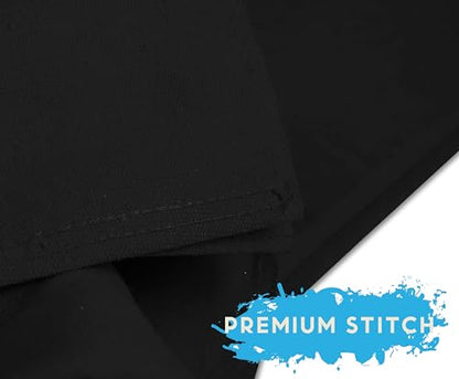 ZUPERIA Black Drop Cloth (10 x 12 Feet - Pack of 1) - Pure Canvas Drop Cloth for Painting, Curtains & Floor Protection Washable & Reusable Tight Woven Paint Cover for Multipurpose use - size: 10 x 12 - 1 Pack