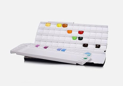 Mijello Watercolor Double Decker Palette, 72 Wells, 14.56" x 7.08" x 1.18", 1 Each