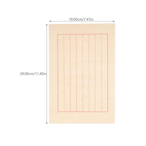 EXCEART Chinese Calligraphy Pad Beige Rice Paper 50 Sheets Smooth Delicate Writing for Calligraphy Practice - color: As Shown,as Shown 1