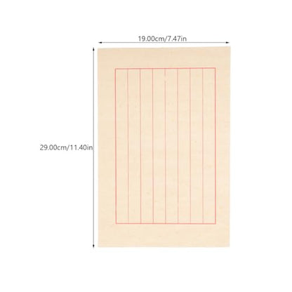 EXCEART Chinese Calligraphy Pad Beige Rice Paper 50 Sheets Smooth Delicate Writing for Calligraphy Practice - color: As Shown,as Shown 1