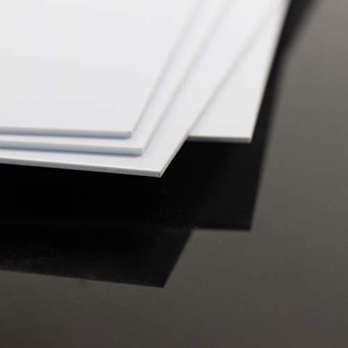 ABS0915 4pcs 1.5mm Thickness 200mm x 250mm White ABS Sheets 9.84'' x 7.87'' x 0.06'' ABS Styrene Sheets for Model Train Layout New (1.5mm) - size: 1.5mm