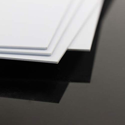 ABS0915 4pcs 1.5mm Thickness 200mm x 250mm White ABS Sheets 9.84'' x 7.87'' x 0.06'' ABS Styrene Sheets for Model Train Layout New (1.5mm) - size: 1.5mm