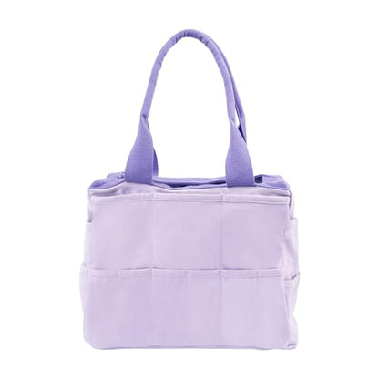 Soolla Studio Bag: Art Supply Storage Organizer & Pottery Tool Bag, Washable Tote, Yarn Bag, Crochet, 30 Pockets, 15+ Colors - color: Lilac Love