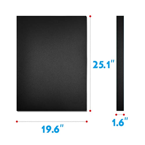 Presentation Book 40 Clear Pockets Sleeves Protectors Art Portfolio Clear Book for Artwork, Report Sheet, Letter (Can Accommodate 24.2 X 18.4inch) - size: 24.2x18.4inch (Black)