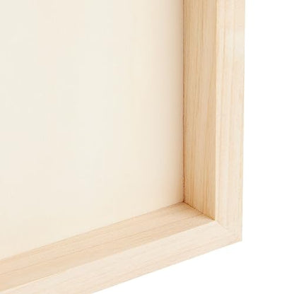 Bright Creations Canvas Boards for Painting - 9 x 12 in, Natural Wood, 6-Pack, Unfinished Deep Cradle - for DIY Wood Panel Signs & Painting Crafts - size: Rect. 9x12in