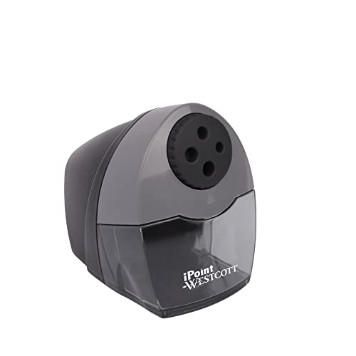 Westcott Compact Electric Pencil Sharpener, Multi-Hole Horizontal Design