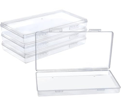 DUOFIRE Small Plastic Box Organizer Box Storage Containers Rectangle 4 Pack - size: Rectangle | 4 Pack
