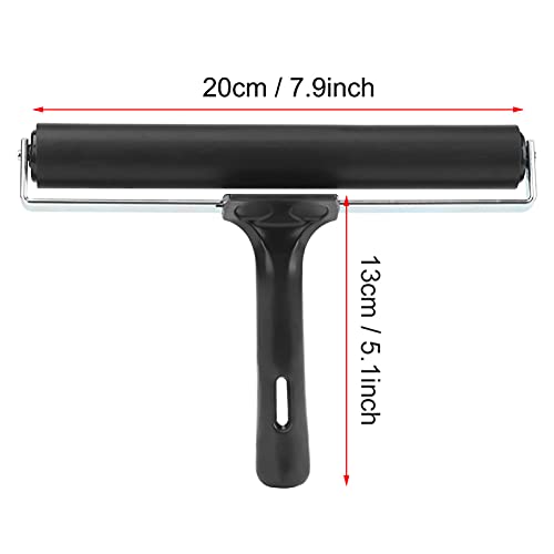 7.9 Inch Soft Rubber Brayer Roller for Print, Tape, Wallpapers, Scrapbooks | Wallpaper Roller, Art Craft Oil Painting Tool, Speedball Brayer