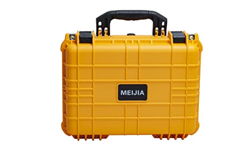 MEIJIA All Weather IP67 Waterproof Hard Camera Case,Hard Protective Case,Hard Case with Customizable Foam,Fit Use of Drones,Camera,Equipments,Pistols(Yellow,15.98x12.99x6.85inches) - color: Yellow, size: 15.98x12.99x6.85inches