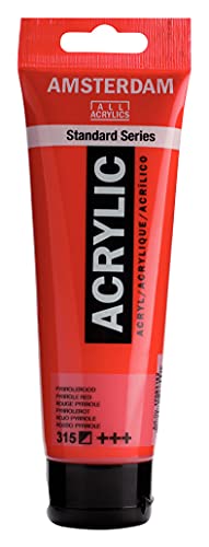 Amsterdam Standard Series Acrylic Tube 120ml Pyrrole Red 315 (17093152) - color: Pyrrole Red, size: 4.05 Fl Oz (Pack of 1)