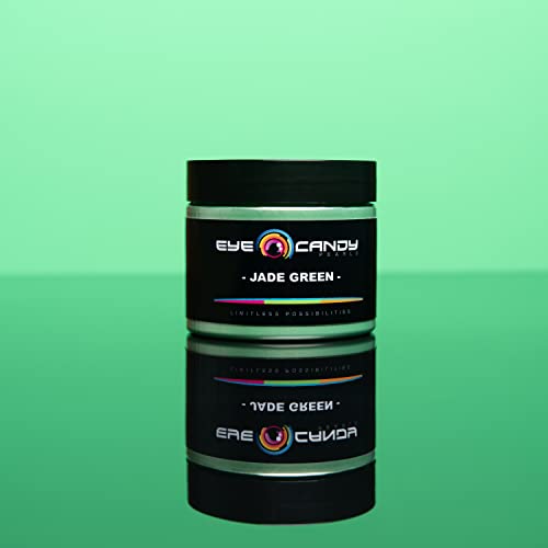 Eye Candy Pigments Premium Green Mica Powder - Jade Green (50gr) - for Epoxy, Resin, Soap, Paint, Woodworking, Acrylic Pouring, Bath Bombs, Fishing Lures - DIY Arts and Crafts Additive - color: Jade Green