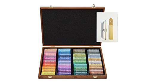 Mungyo Gallery Artists' Soft Oil Pastels Wood Box Set of 72 Assorted Colors(MOPV-72W)