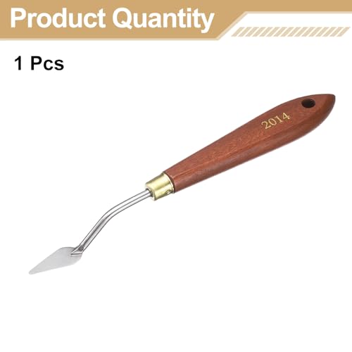 HARFINGTON Palette Knife Painting Tool 1.06" x 0.47" Stainless Steel Teardrop Blade 7.09" Length Spatula Painting Pallet Knives with Hole Beech Wood Handle for Oil Acrylic Canvas, Red/Silver - size: 7.09" x 0.47" x 1.06"