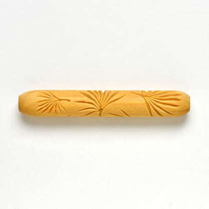 MKM Pottery Tools Wood Hand Rollers for Clay (HR-40 Palmetto Garden) - size: HR-40 Palmetto Garden